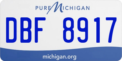 MI license plate DBF8917
