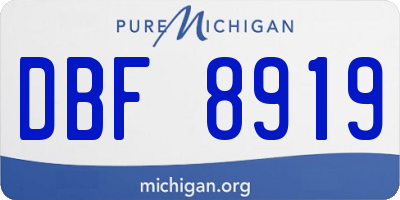 MI license plate DBF8919