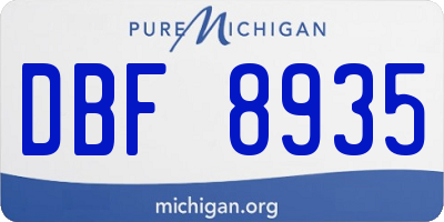 MI license plate DBF8935