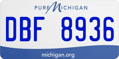 MI license plate DBF8936