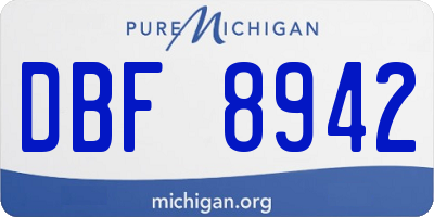 MI license plate DBF8942
