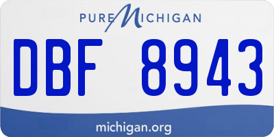 MI license plate DBF8943