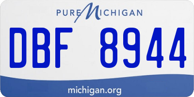 MI license plate DBF8944