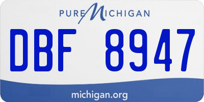 MI license plate DBF8947