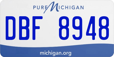 MI license plate DBF8948