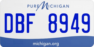 MI license plate DBF8949
