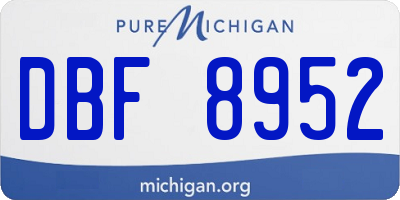 MI license plate DBF8952