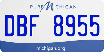 MI license plate DBF8955