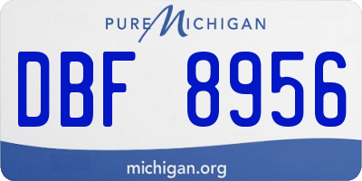 MI license plate DBF8956