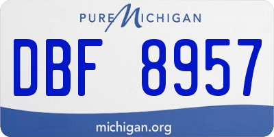 MI license plate DBF8957