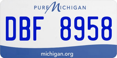 MI license plate DBF8958