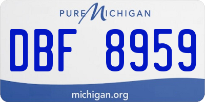 MI license plate DBF8959
