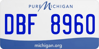 MI license plate DBF8960