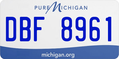 MI license plate DBF8961