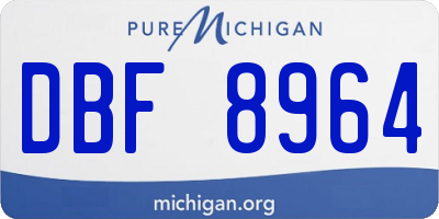 MI license plate DBF8964