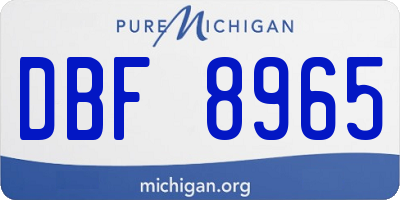 MI license plate DBF8965