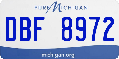MI license plate DBF8972