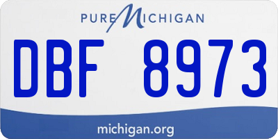 MI license plate DBF8973