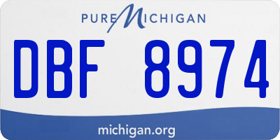 MI license plate DBF8974