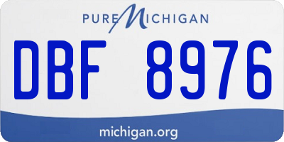 MI license plate DBF8976