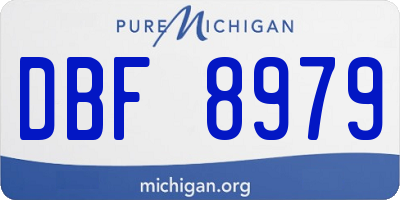 MI license plate DBF8979