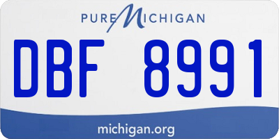 MI license plate DBF8991