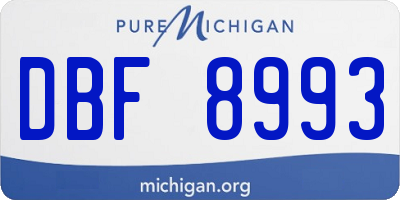 MI license plate DBF8993