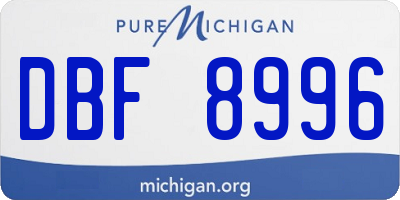MI license plate DBF8996