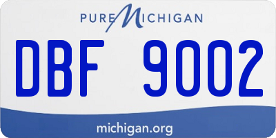 MI license plate DBF9002