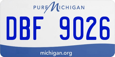 MI license plate DBF9026