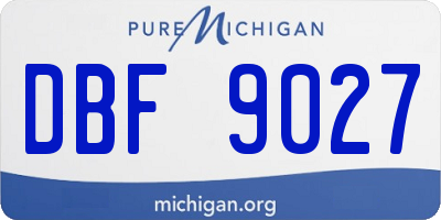 MI license plate DBF9027
