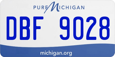 MI license plate DBF9028