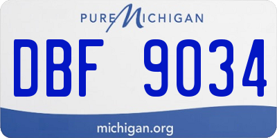 MI license plate DBF9034