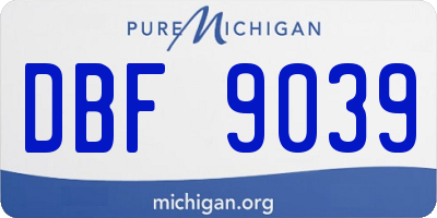 MI license plate DBF9039