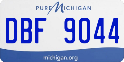 MI license plate DBF9044