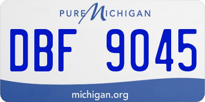MI license plate DBF9045