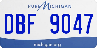 MI license plate DBF9047