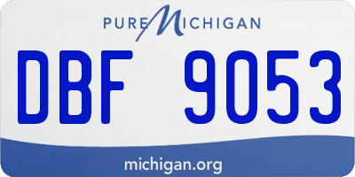 MI license plate DBF9053