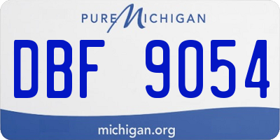 MI license plate DBF9054