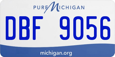 MI license plate DBF9056