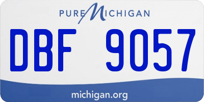 MI license plate DBF9057
