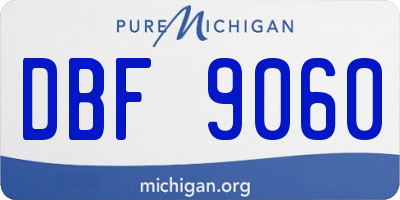 MI license plate DBF9060