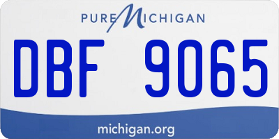 MI license plate DBF9065