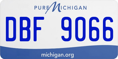 MI license plate DBF9066