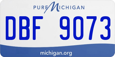 MI license plate DBF9073
