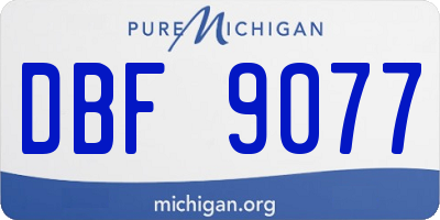 MI license plate DBF9077