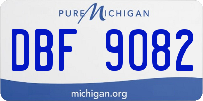 MI license plate DBF9082