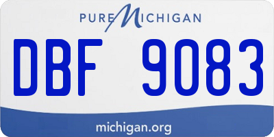 MI license plate DBF9083