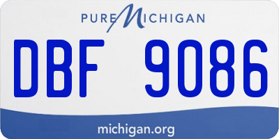 MI license plate DBF9086