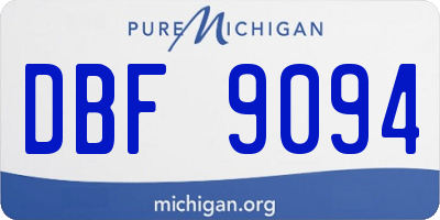 MI license plate DBF9094